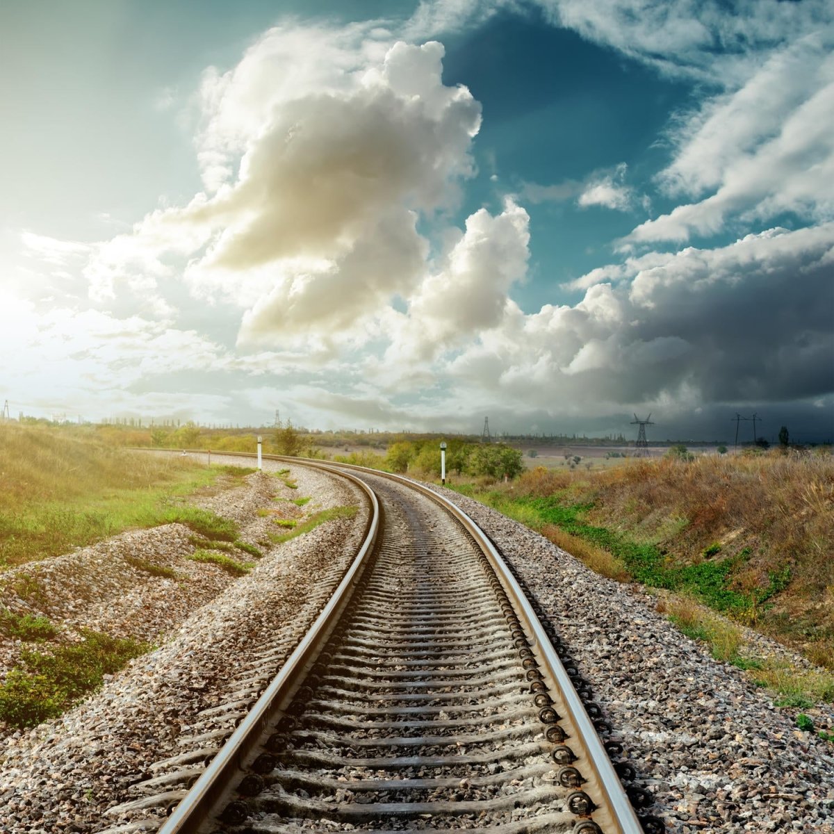 Beistelltisch Eisenbahn mit Sonnenuntergang am Horizont M0807 entdecken - Bild 2