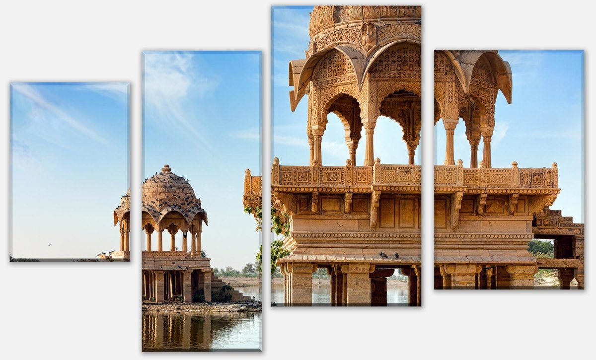 Stretched Canvas Print Gadi Sagar Lake, India M0810