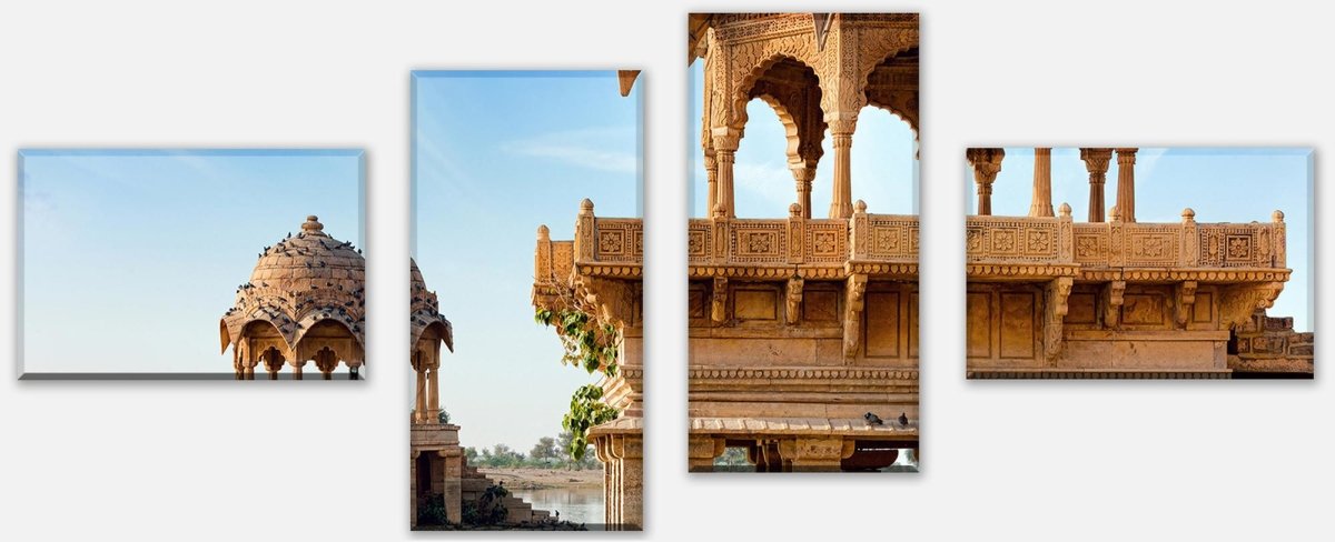 Stretched Canvas Print Gadi Sagar Lake, India M0810