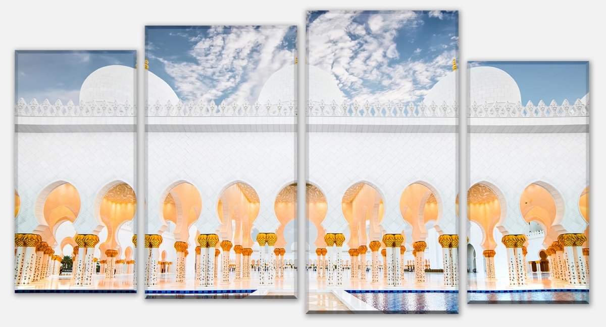 Stretched canvas print Arches of the Grand Mosque in Abu Dhabi M0813