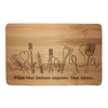 Breakfast board with your own text, cutlery M0814