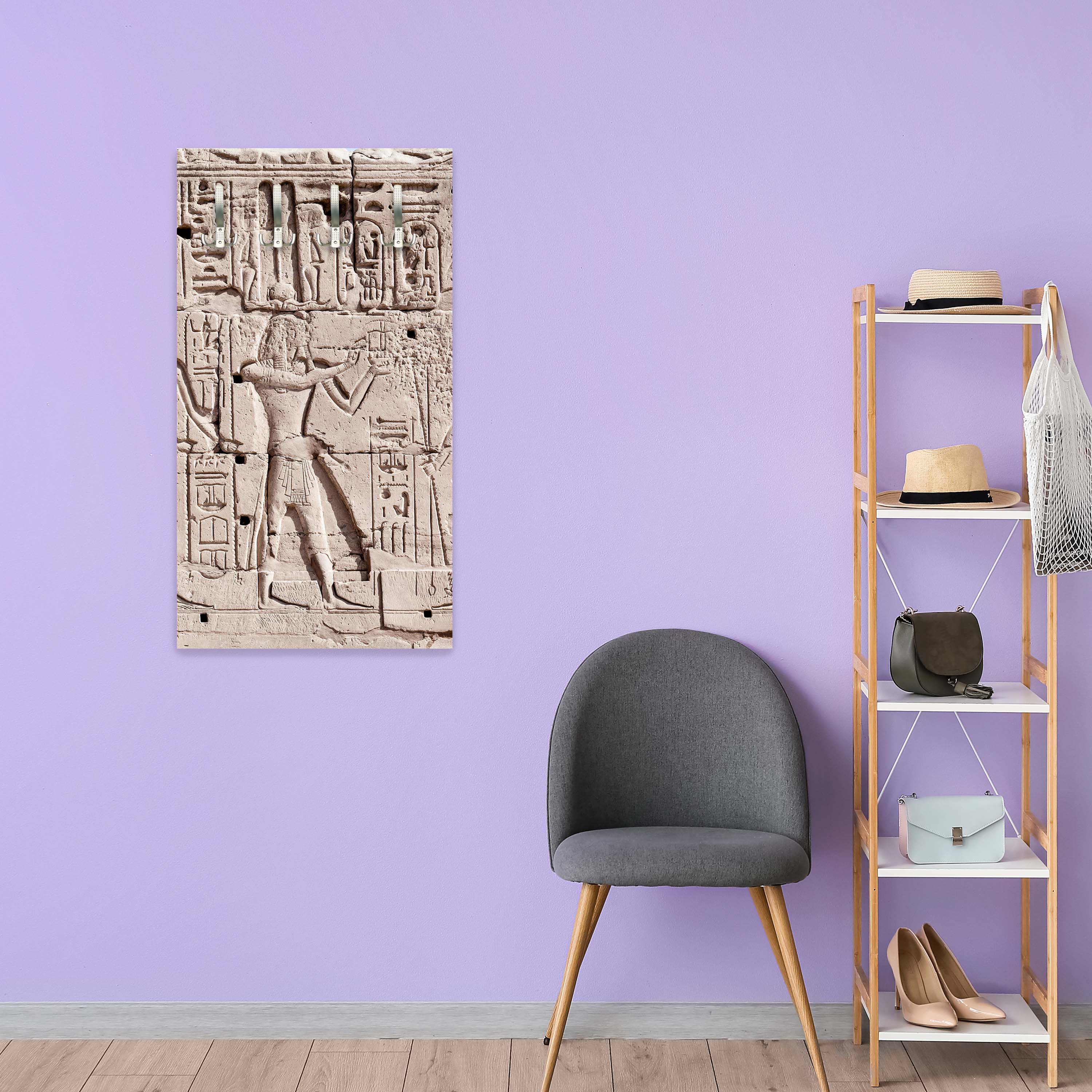 Garderobe Hieroglyphenschnitzereien an der Wand M0817 entdecken - Bild 6