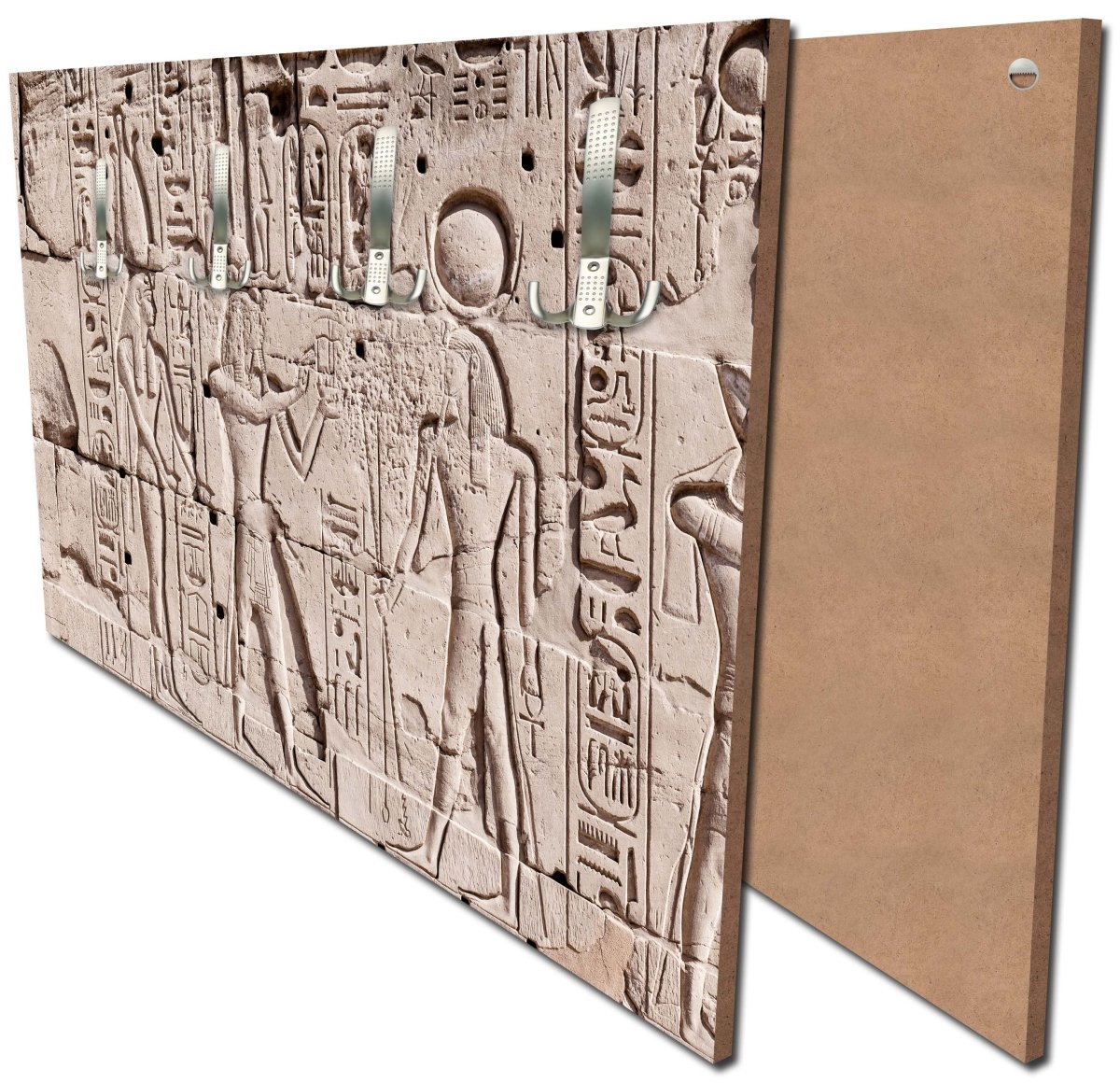Garderobe Hieroglyphenschnitzereien an der Wand M0817
