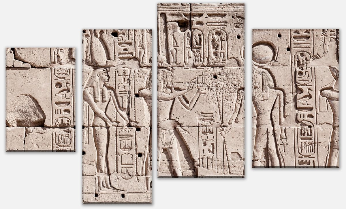 Canvas print Panel Hieroglyphic carvings on the wall M0817