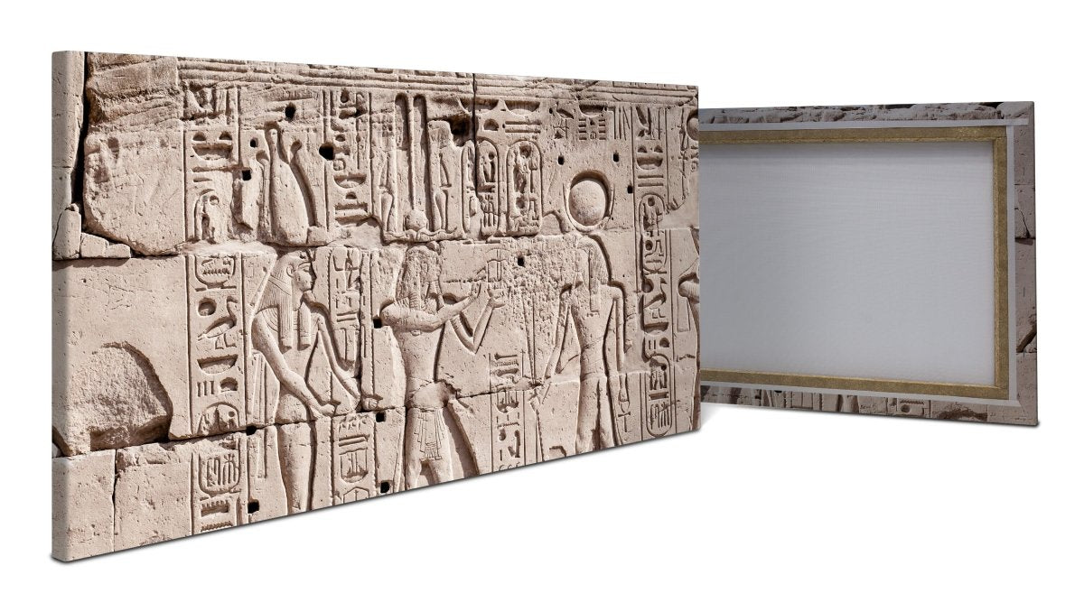 Leinwandbild Hieroglyphenschnitzereien an der Wand M0817 - Bild 1