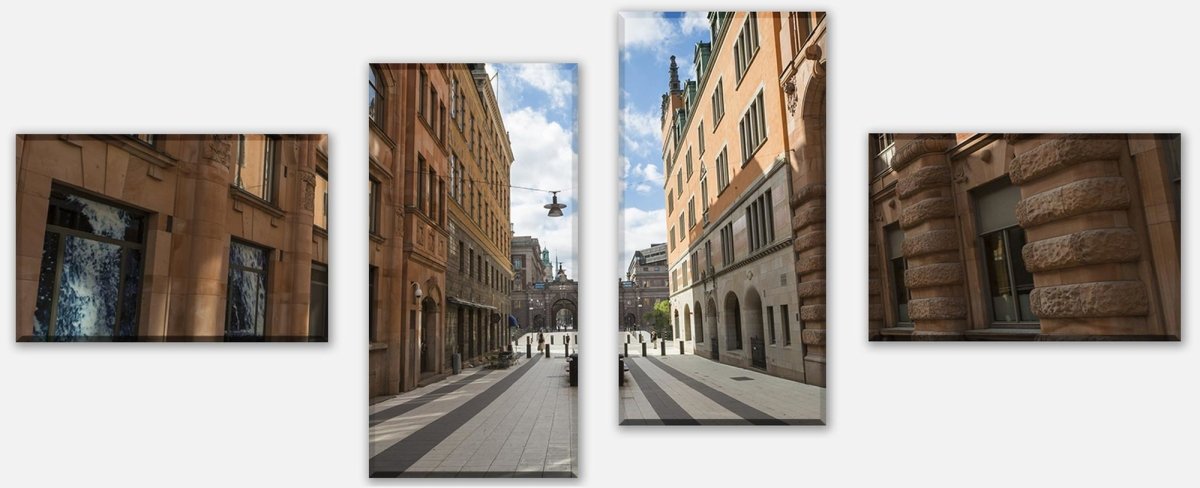 Leinwandbild Mehrteiler Altstadt, Stockholm M0820