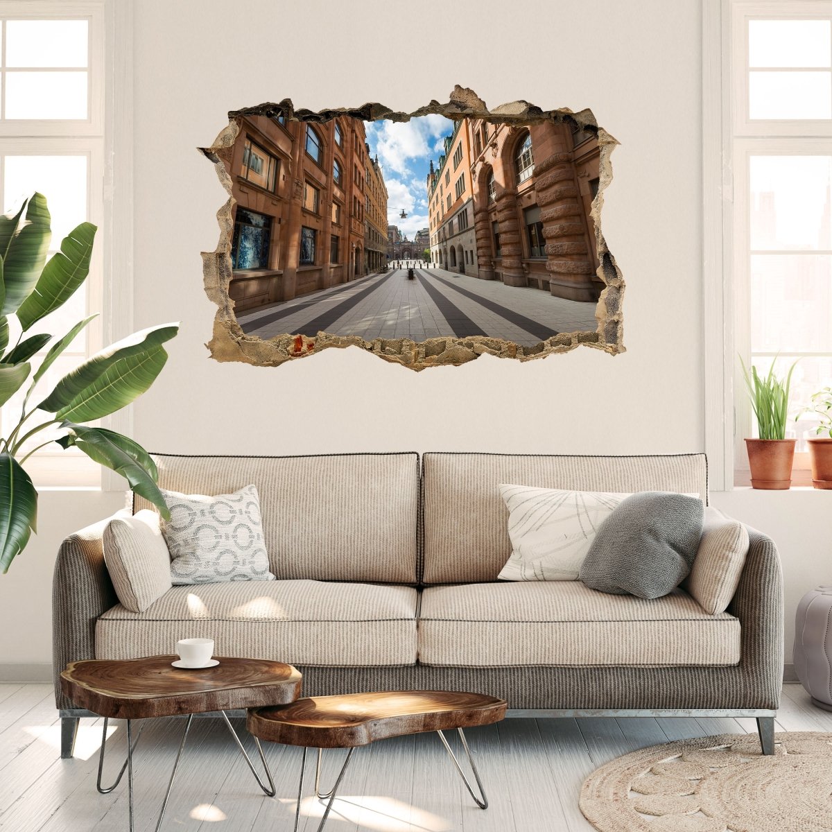 3D wall sticker Old Town, Stockholm - Wall Decal M0820