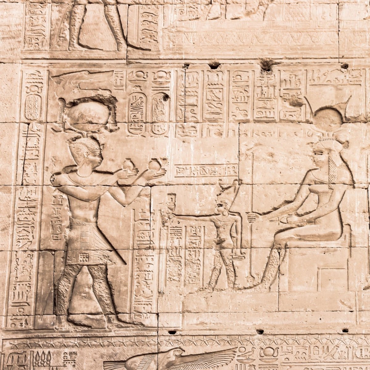 Beistelltisch Mauer des Tempels von Hathor bei Dendera M0826 entdecken - Bild 2