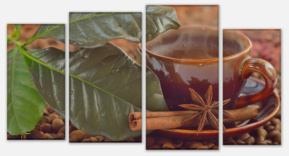 Canvas Print Divider cinnamon, anise and coffee M0828