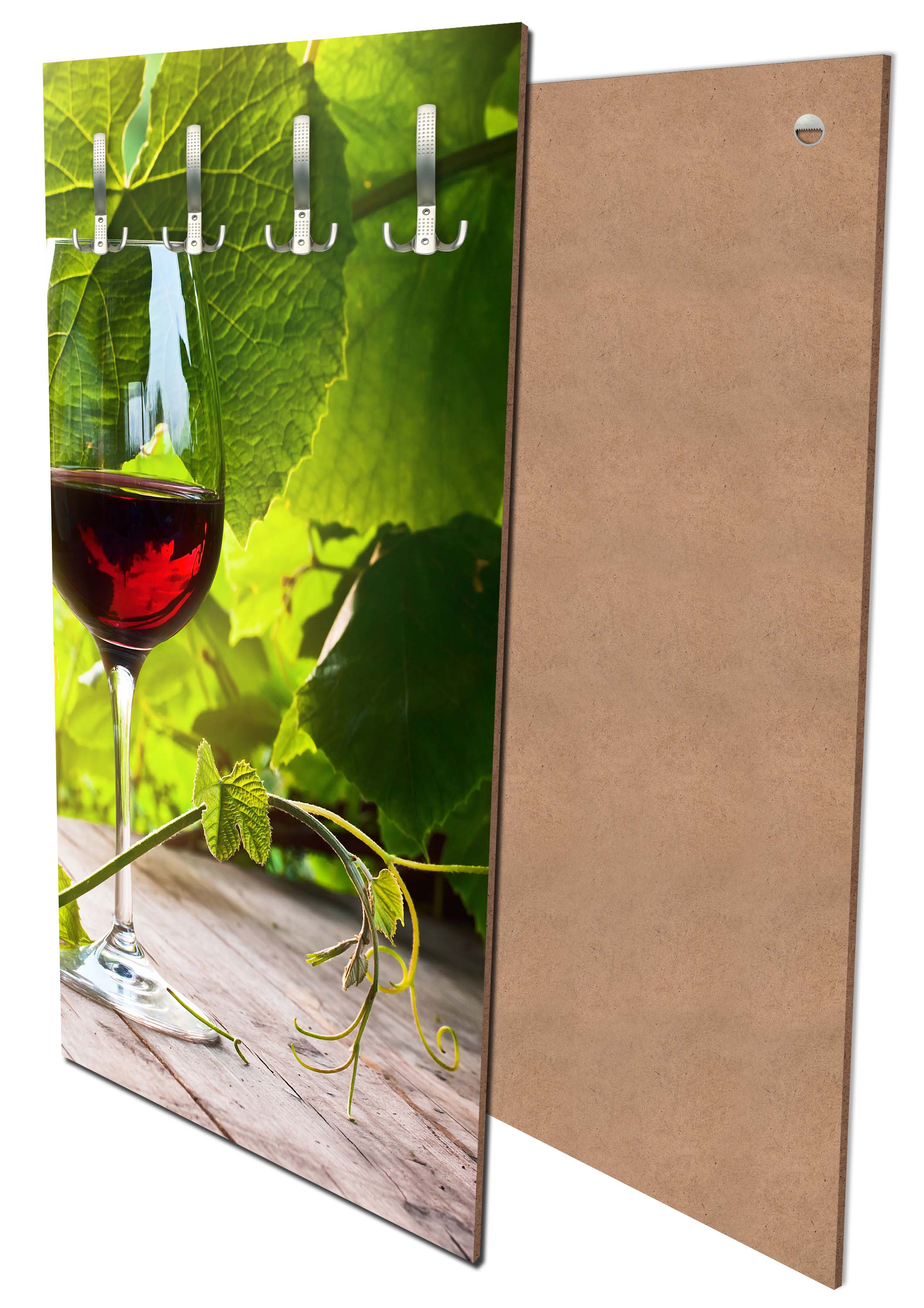 Garderobe Glas mit Rotwein im Weinberg M0830 entdecken - Bild 1