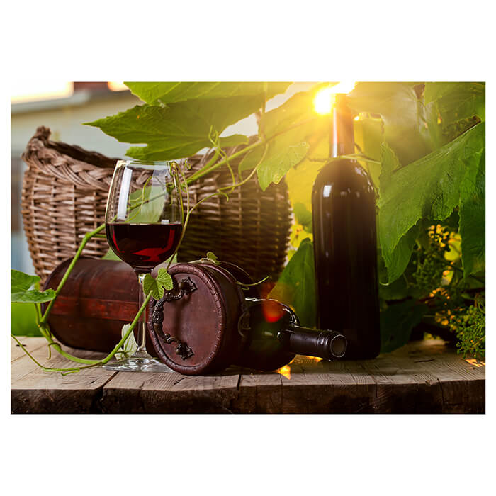 Fototapete Flasche und Glas mit Rotwein M0831 - Bild 2