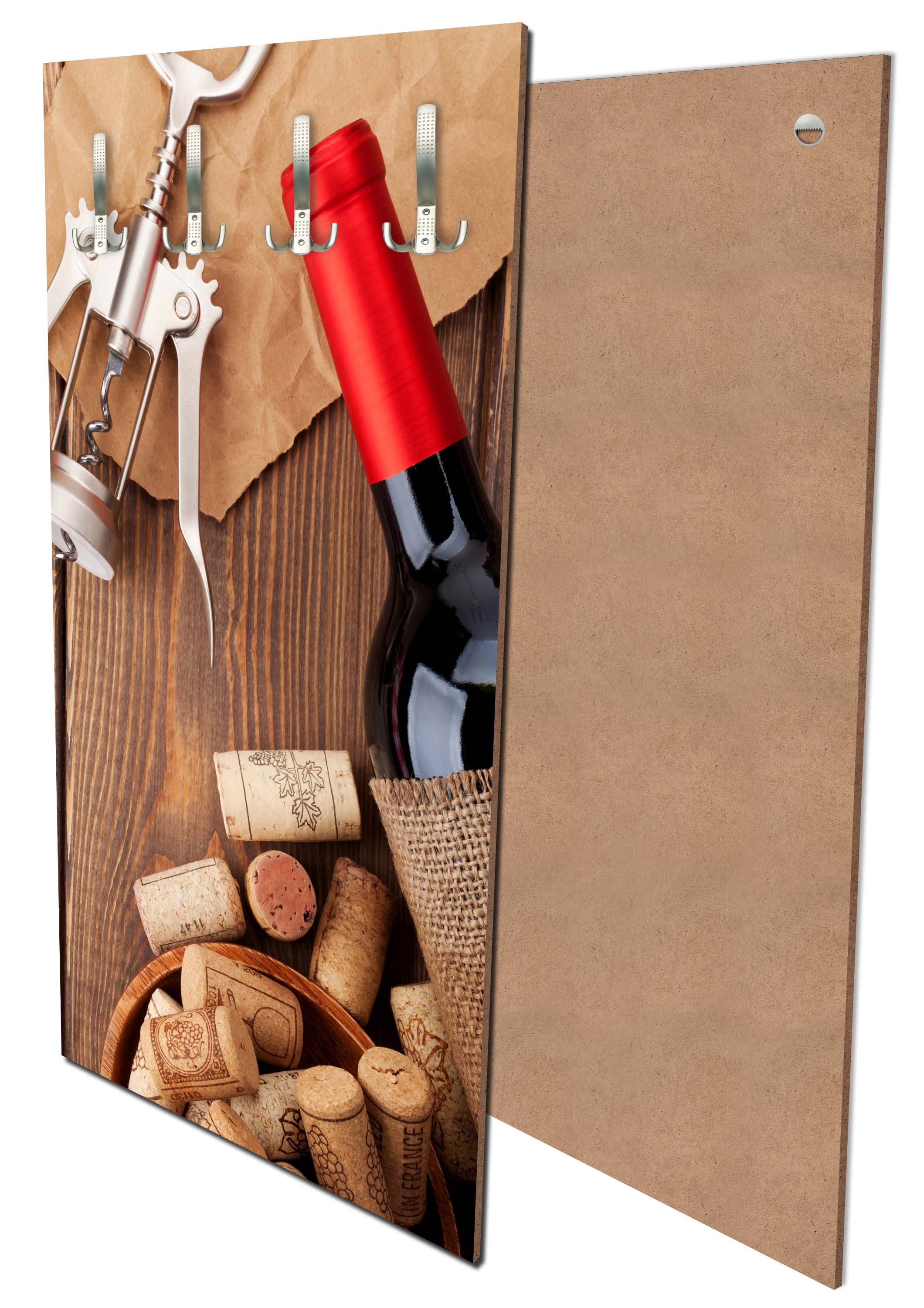Garderobe Rotweinflasche, Schüssel mit Korken und Korkenzieher M0832 entdecken - Bild 1