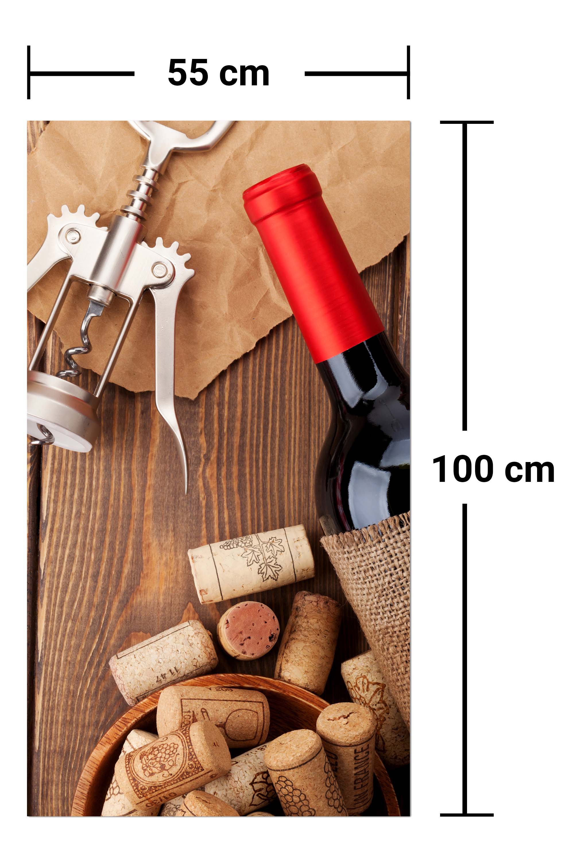 Garderobe Rotweinflasche, Schüssel mit Korken und Korkenzieher M0832 entdecken - Bild 7