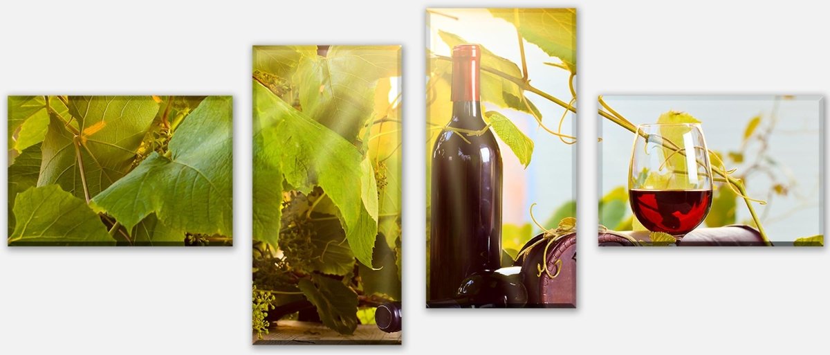 Stretched canvas print Vineyard and Wine M0833