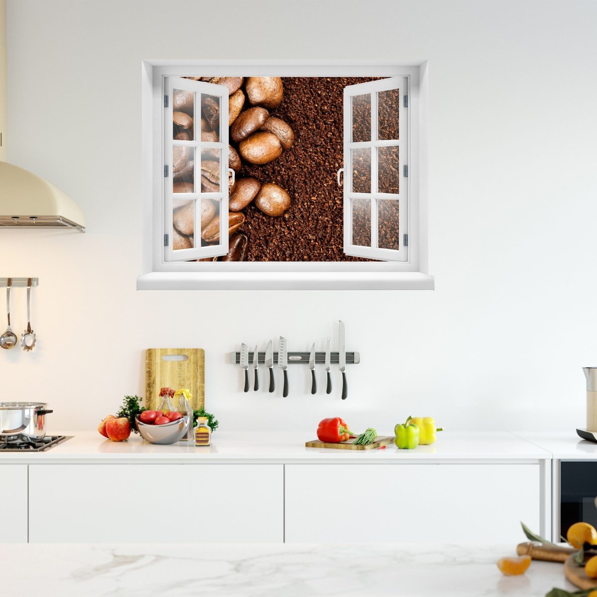 Roasted coffee beans 3D wall sticker - Wall Decal M0835
