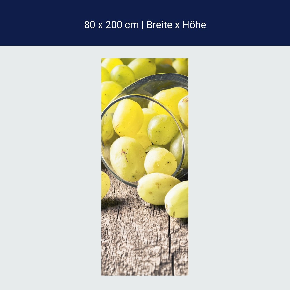 Poster de porte Bouteille de vin blanc, raisins et bouchon M0836