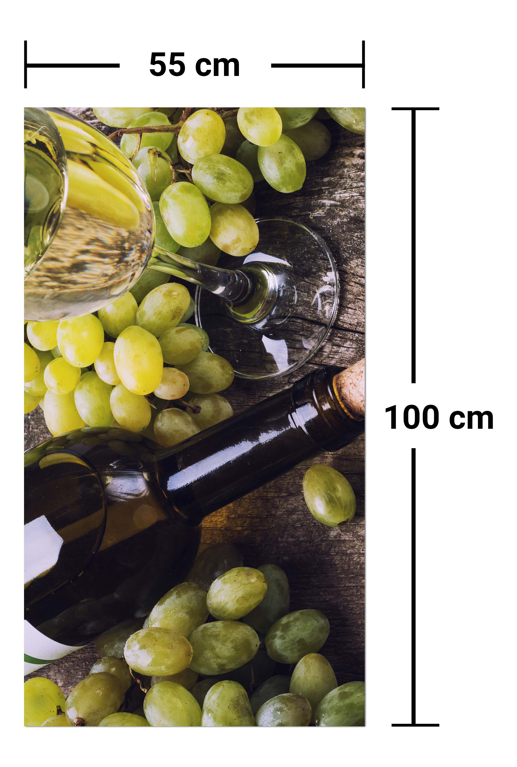 Garderobe Flasche Weißwein und Trauben auf einem alten Tisch M0838 entdecken - Bild 7