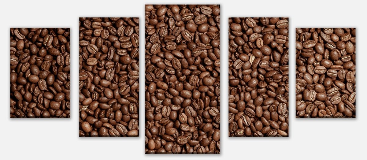 Leinwandbild Mehrteiler Braune Kaffeebohne geröstet M0843 entdecken - Bild 1
