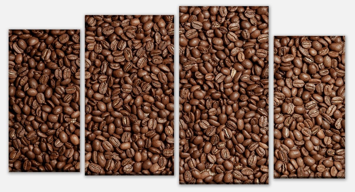 Tableau sur toile Panneau Grain de café brun torréfié M0843