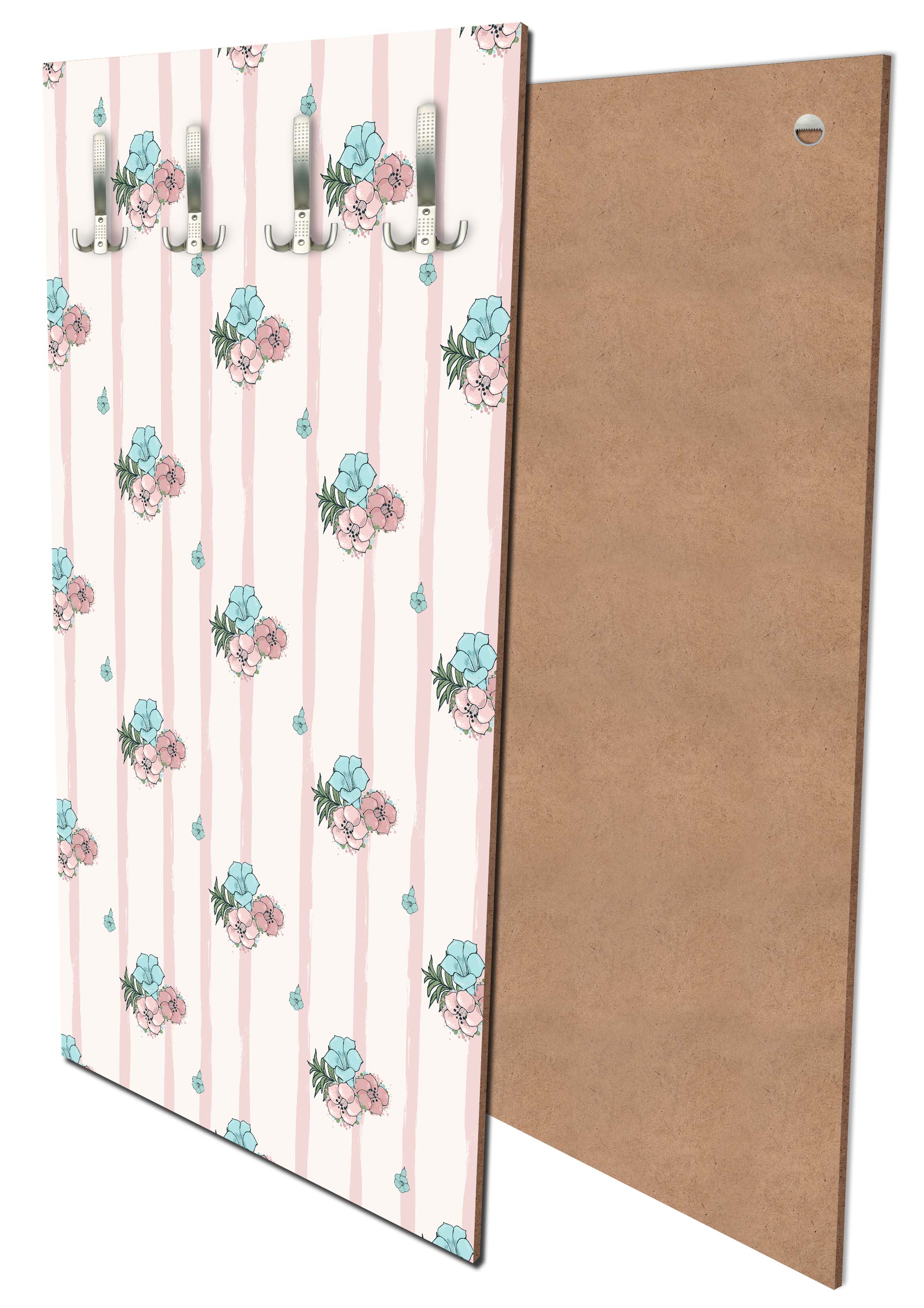 Garderobe Exotische rosa und blaue Blumen M0864 entdecken - Bild 1