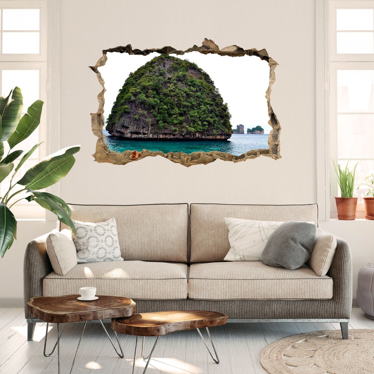 3D-Wandsticker Atoll auf Phi Phi Inseln - Wandtattoo M0878