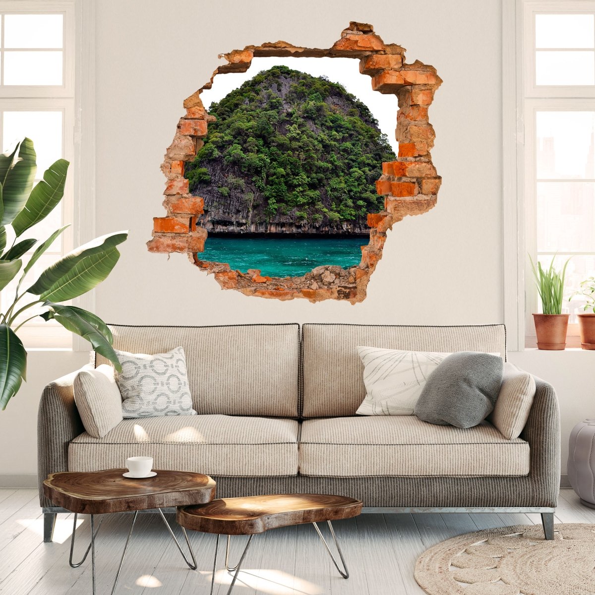 3D wall sticker Atoll on Phi Phi Islands - Wall Decal M0878