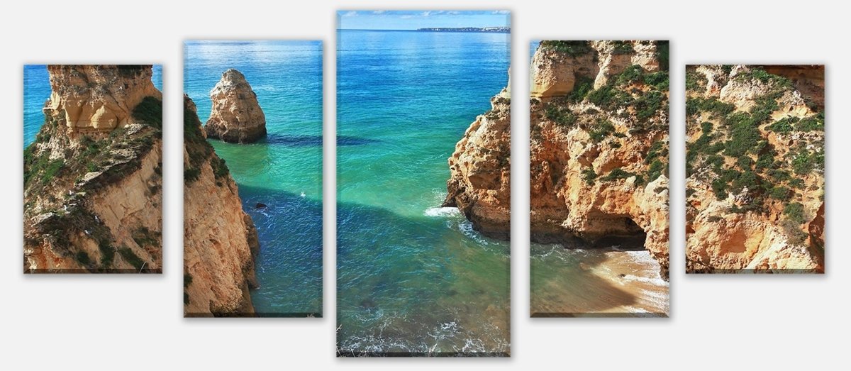 Leinwandbild Mehrteiler Schöne Aussicht auf die Küste von Portugal M0882 entdecken - Bild 1