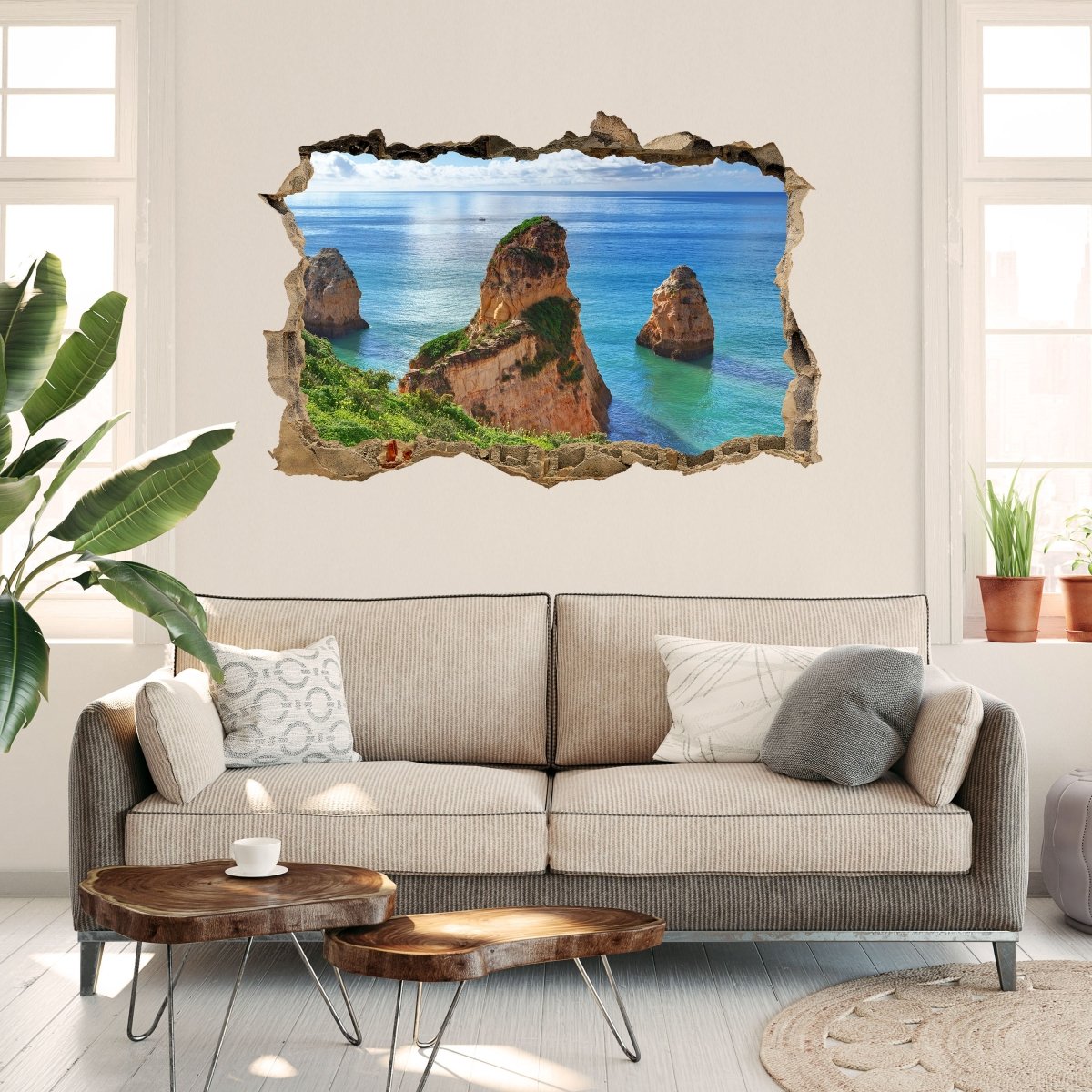 3D wall sticker Amazing view from the coast - wall decal M0884