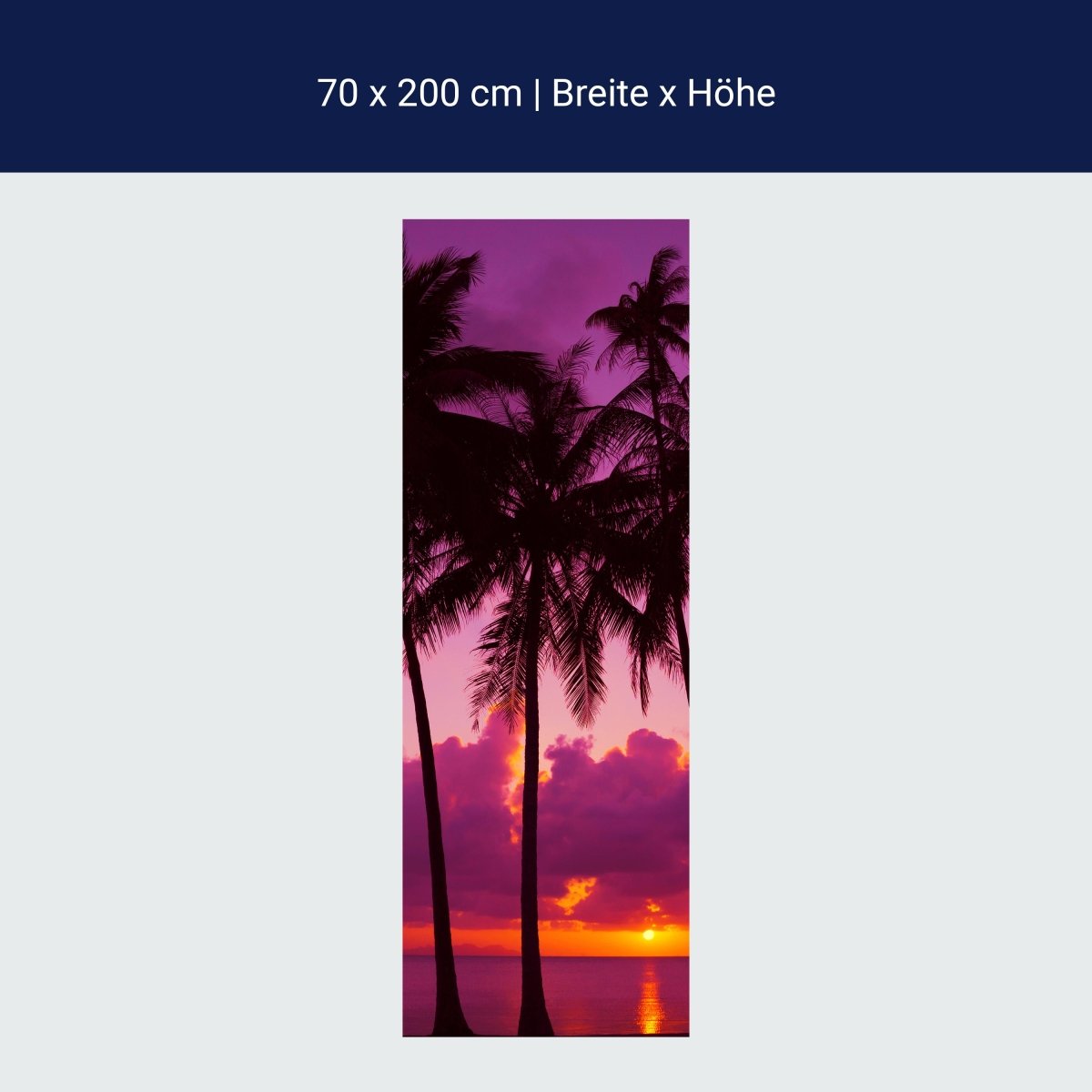 Papier peint vinyle Silhouette de palmiers au coucher du soleil. Thaïlande M0889
