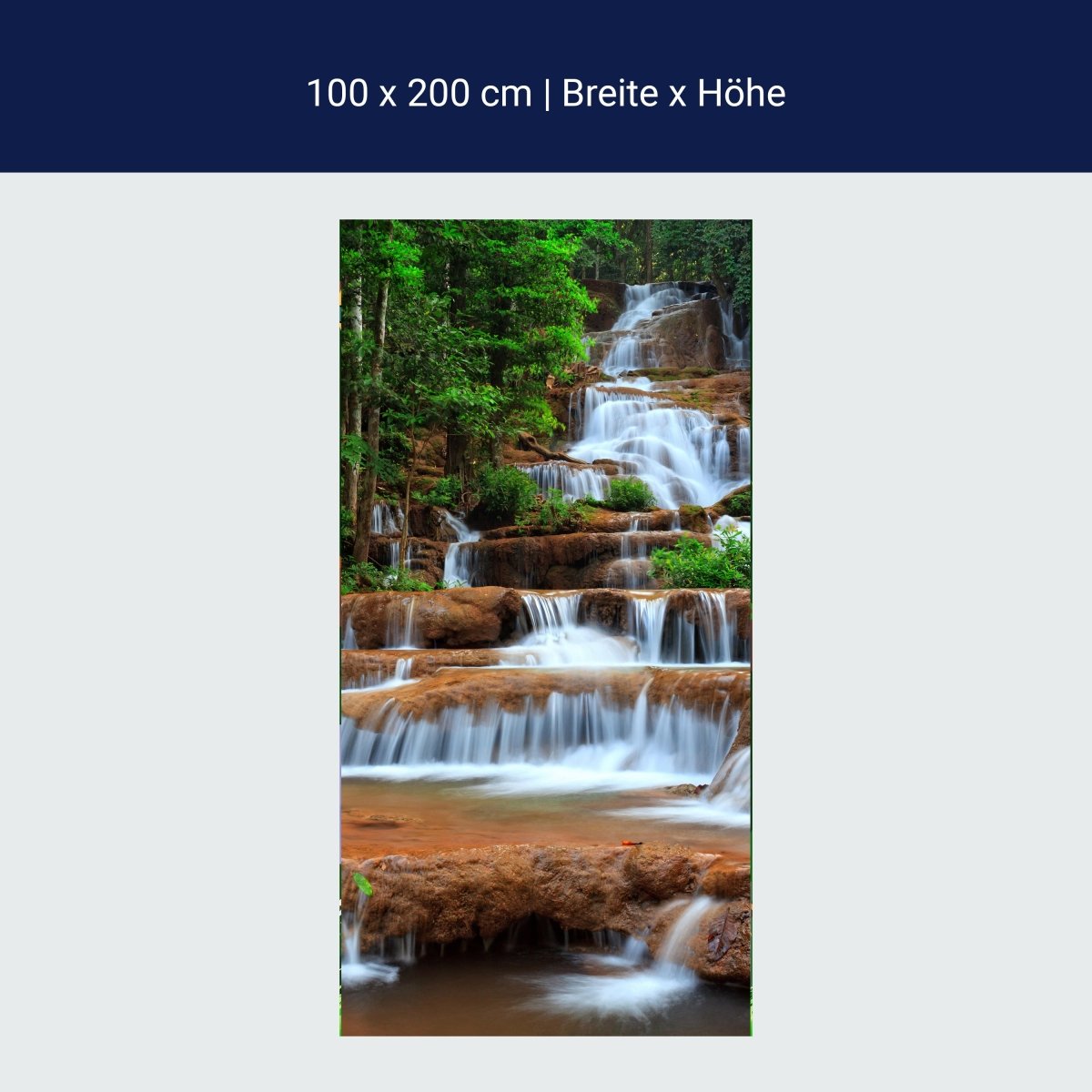Türtapete Wasserfall im Wald.Thailand M0894