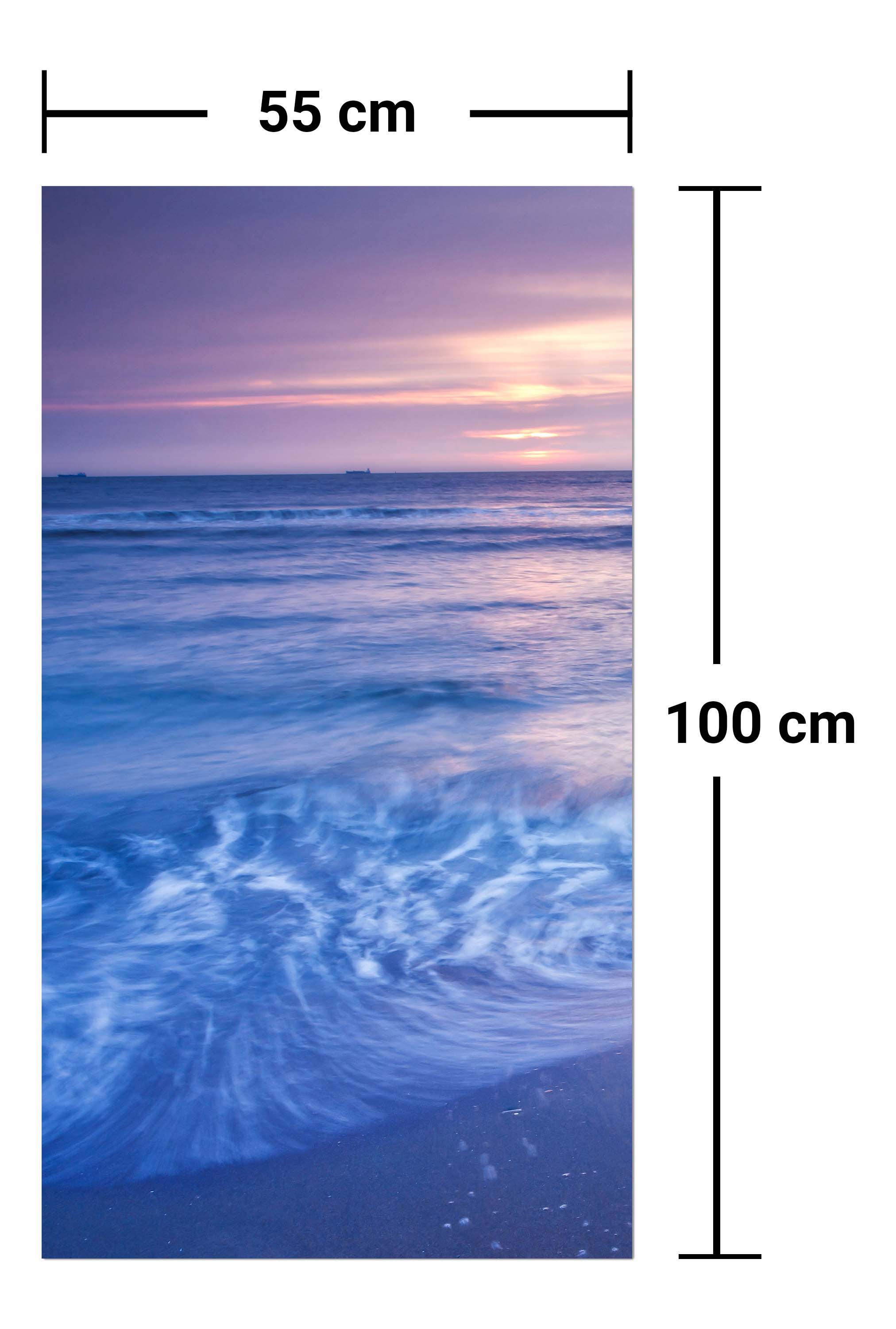 Garderobe Strand Wellen bei Sonnenuntergang M0895 entdecken - Bild 7