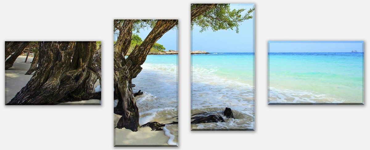 Stretched Canvas Print Quiet and Peaceful Beach. Rayong Province M0899