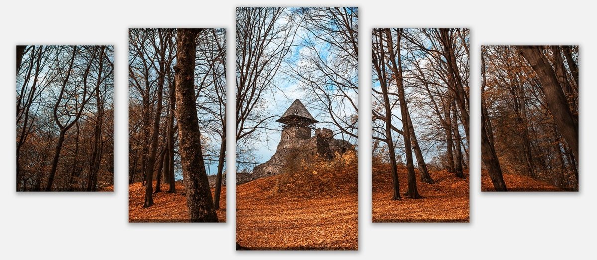 Leinwandbild Mehrteiler Alte Burg im Herbst. Ukraine M0905 entdecken - Bild 1