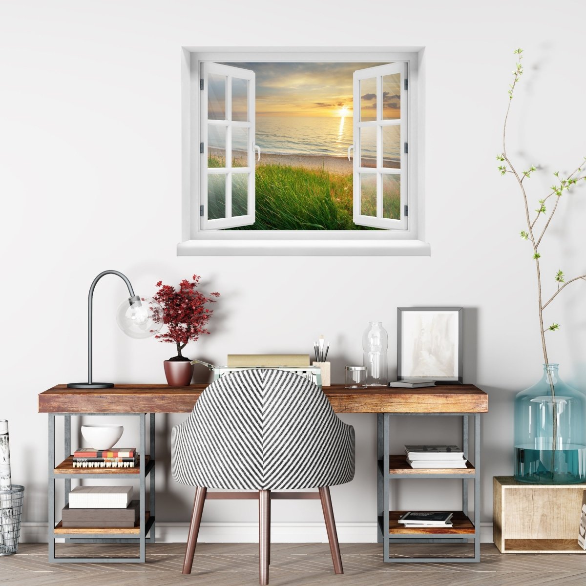 3D wall sticker Sunset on the coast - Wall decal M0913