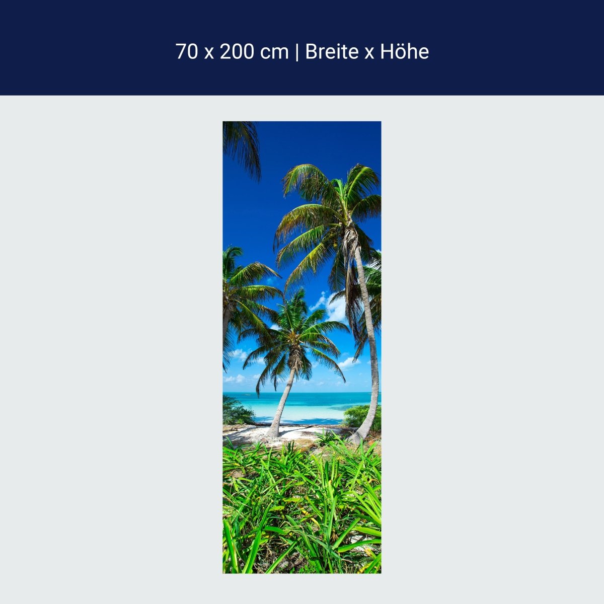 Door Mural Palm Trees on a Tropical Beach M0914