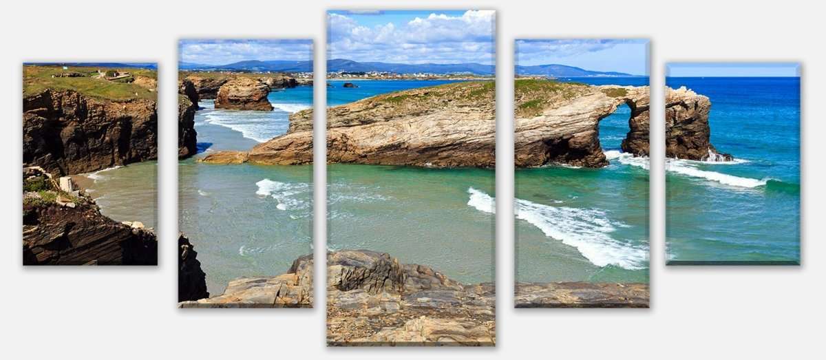 Leinwandbild Mehrteiler Küste. Galizien, Spanien M0919 entdecken - Bild 1