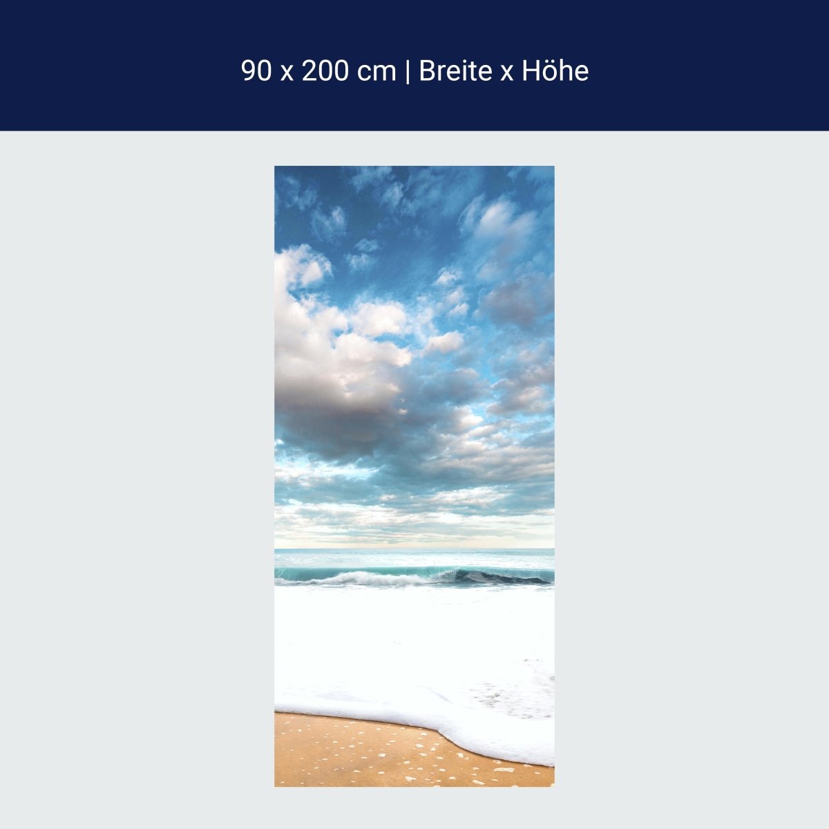 Türtapete Strand und idyllischer blauer Himmel M0925