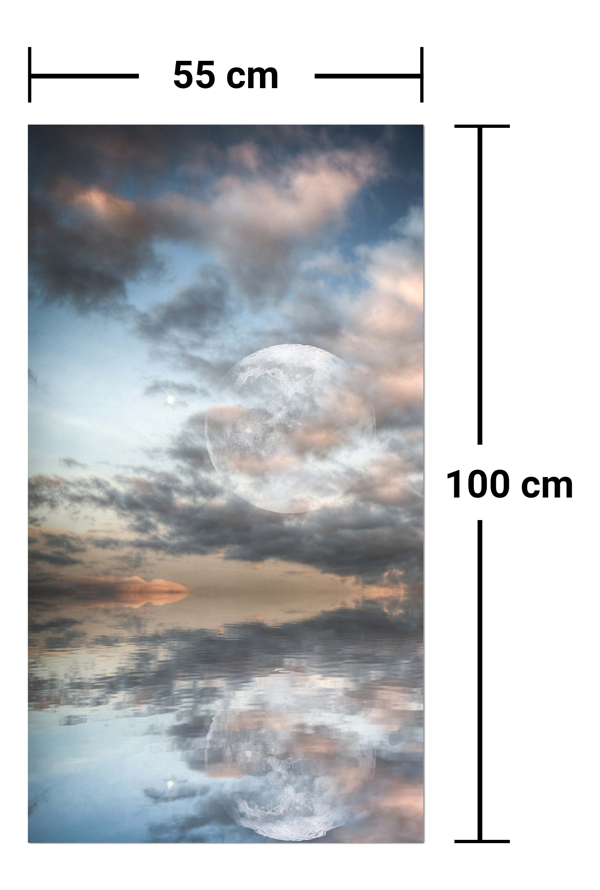 Garderobe Großer Mond scheint über dem Meer M0926 entdecken - Bild 7