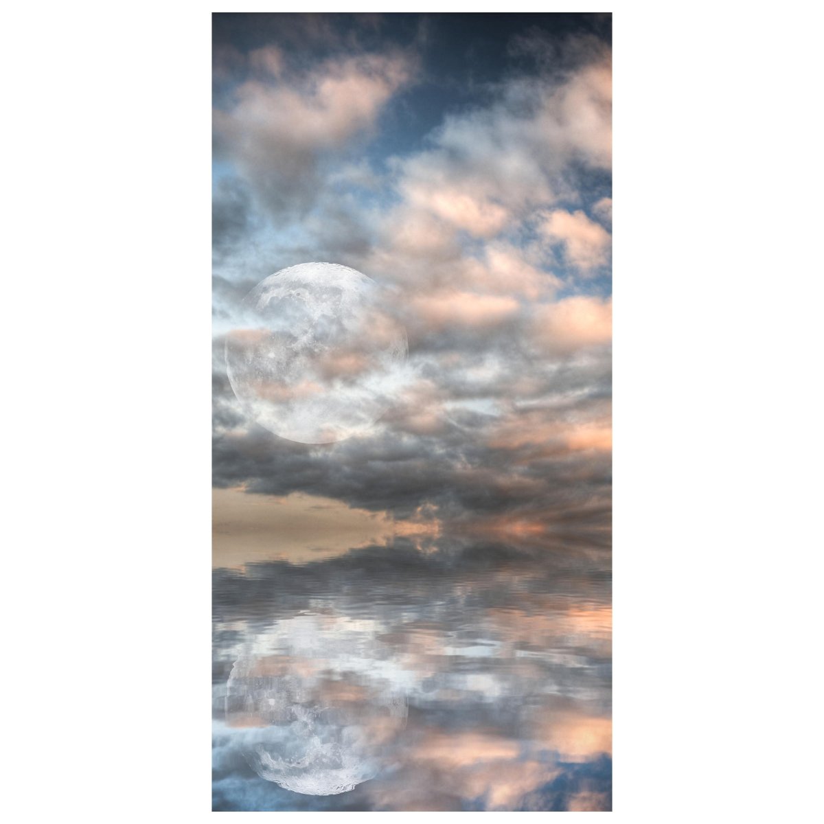 Türtapete Großer Mond scheint über dem Meer M0926 - Bild 2