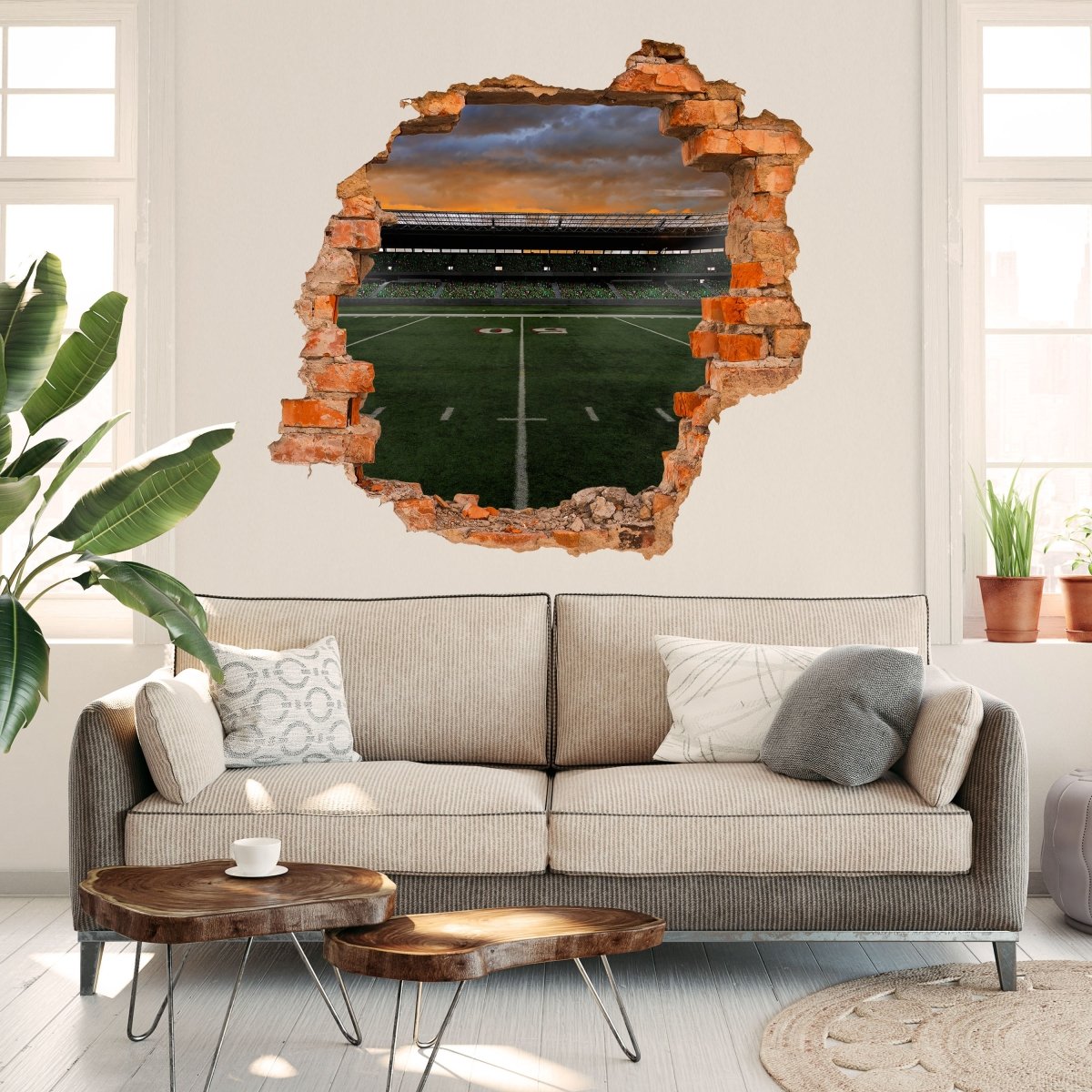 3D-Wandsticker American Football Stadium - Wandtattoo M0930
