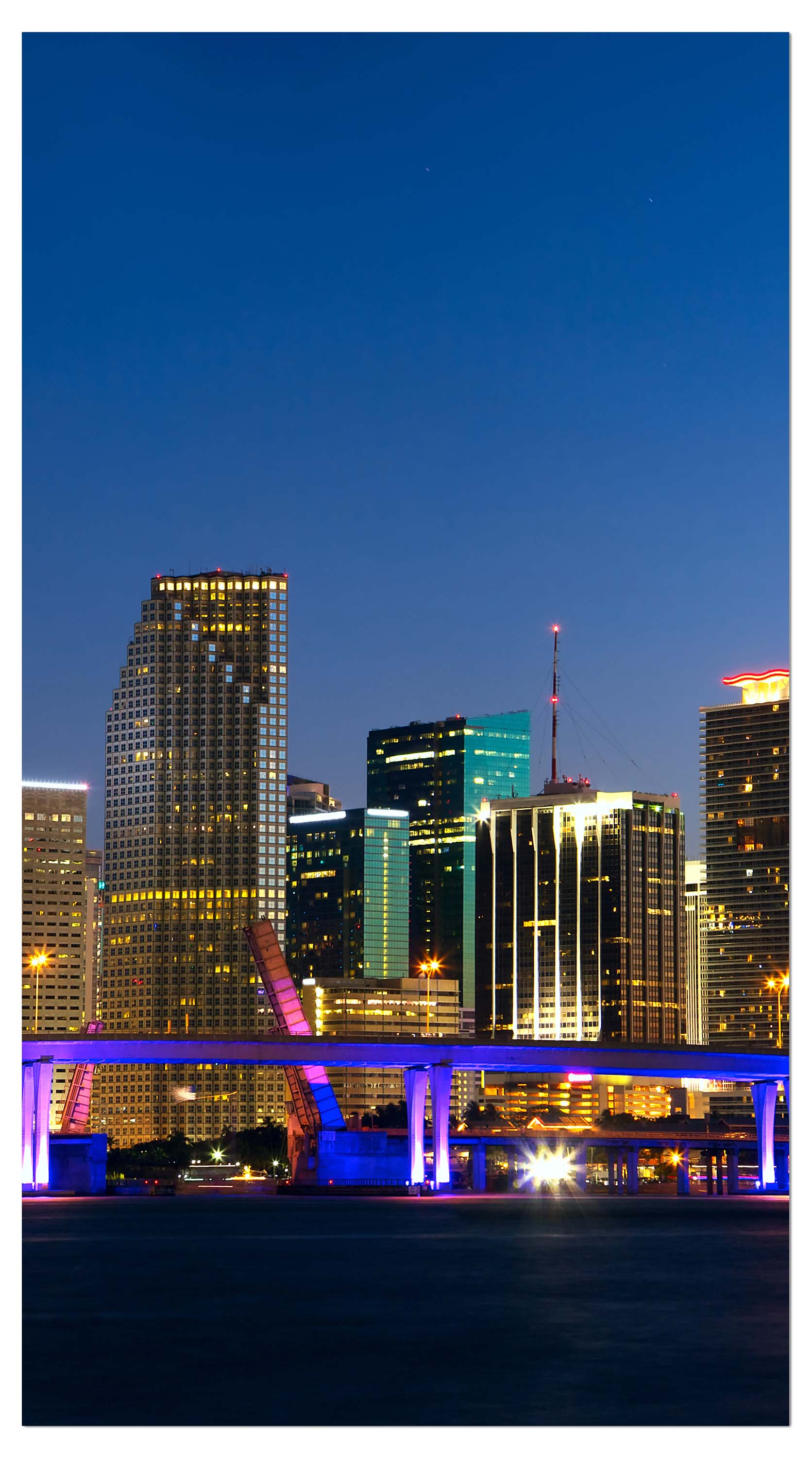 Garderobe Downtown Miami Skyline Panorama M0932 entdecken - Bild 4