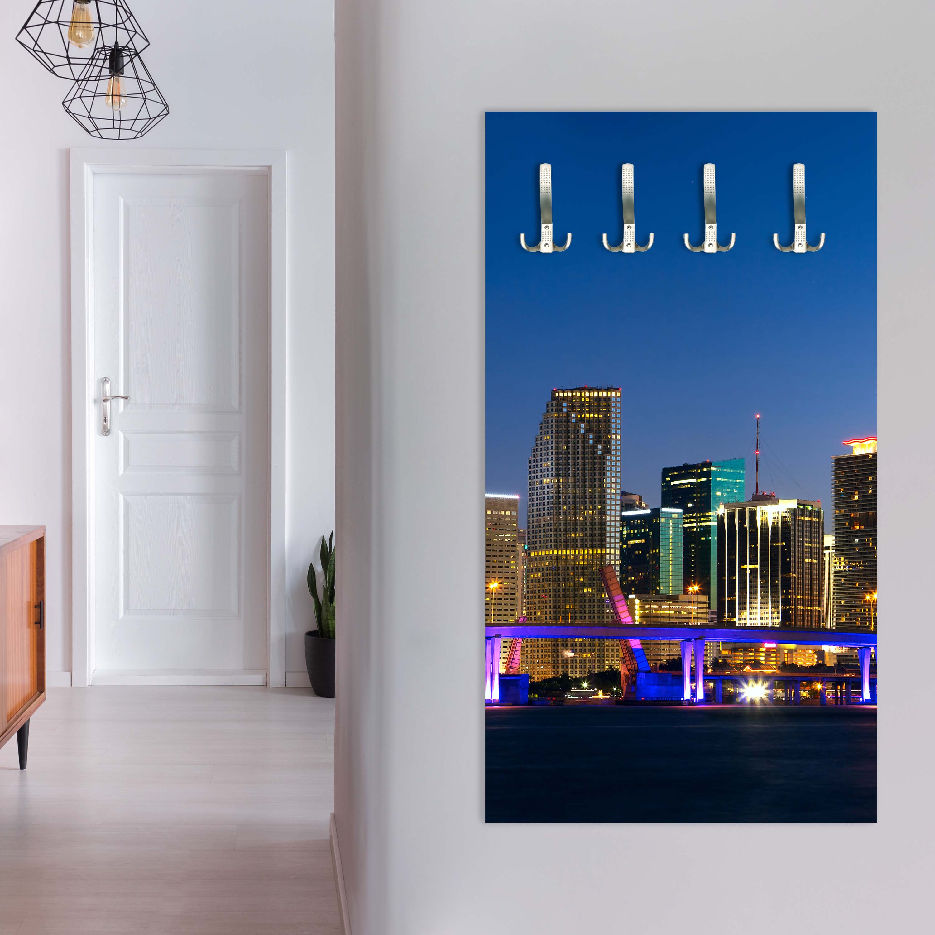 Garderobe Downtown Miami Skyline Panorama M0932 entdecken - Bild 5