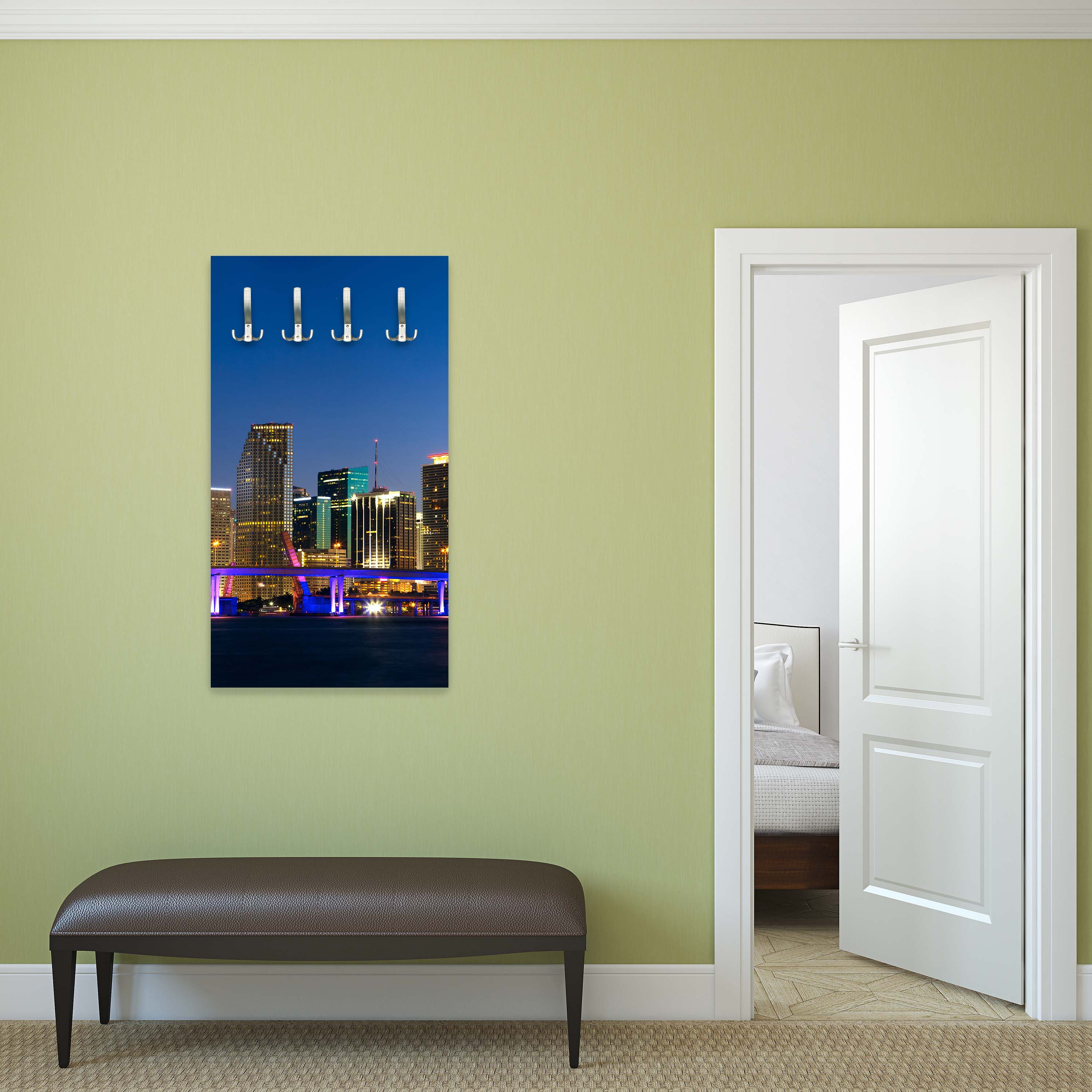 Garderobe Downtown Miami Skyline Panorama M0932 entdecken - Bild 6