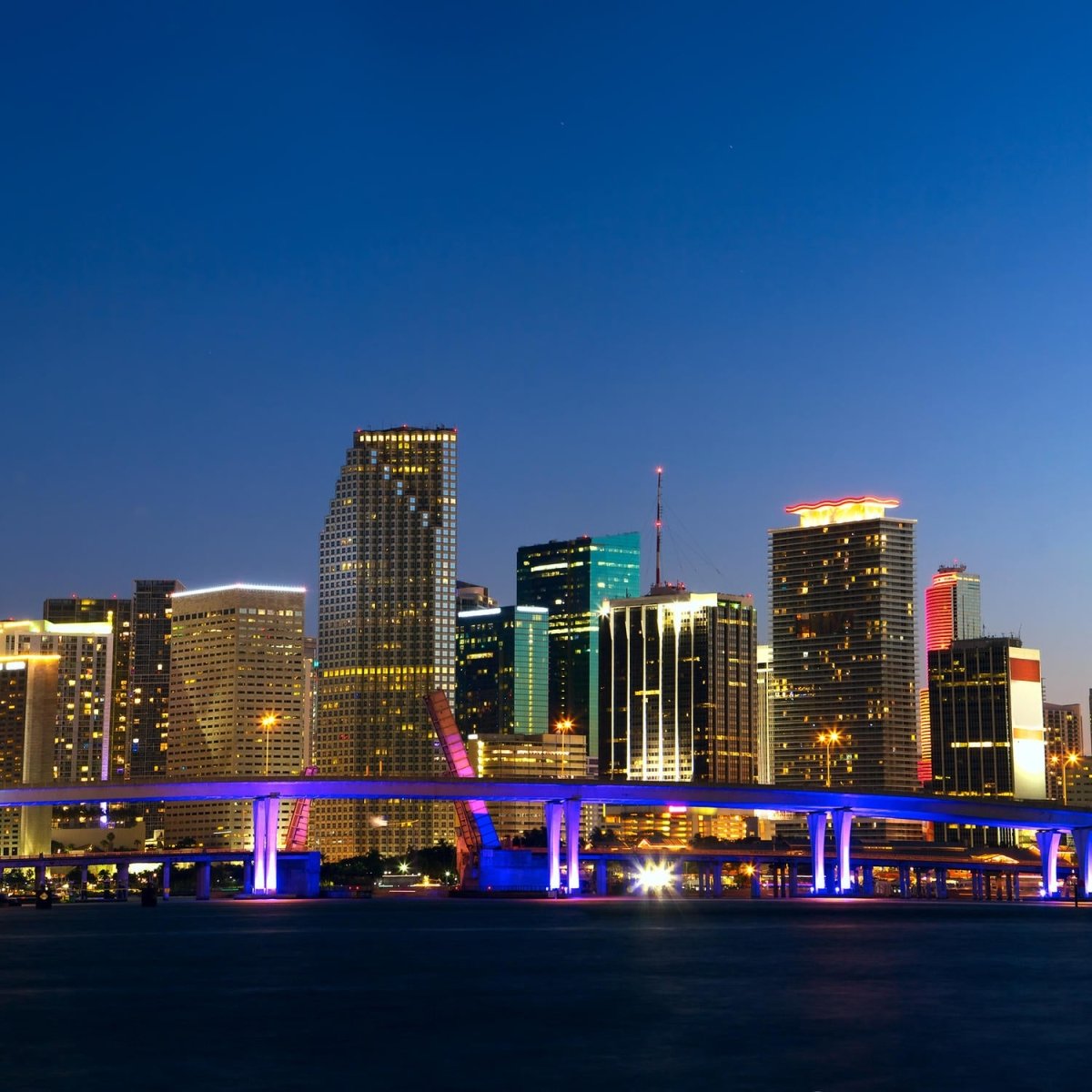 Beistelltisch Downtown Miami Skyline Panorama M0932 entdecken - Bild 2