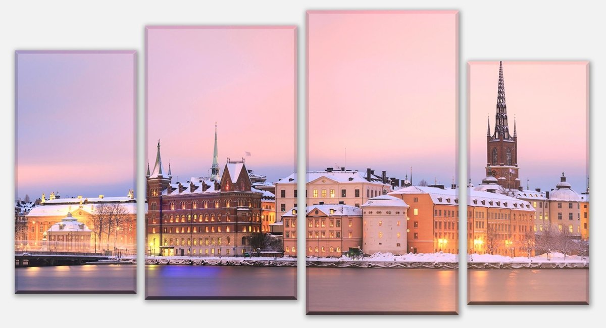 Leinwandbild Mehrteiler Stockholm Panorama M0933