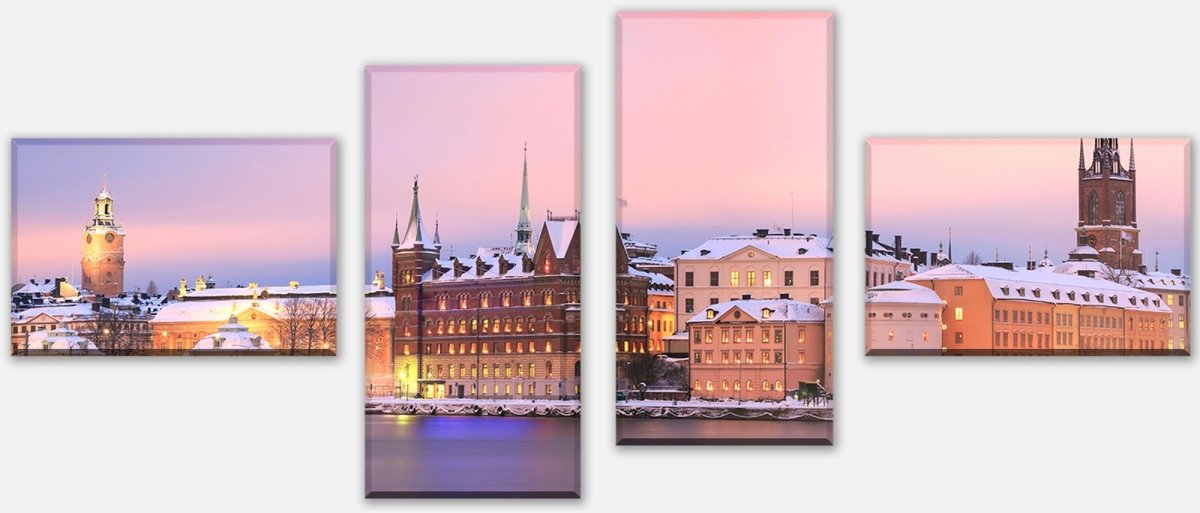 Leinwandbild Mehrteiler Stockholm Panorama M0933