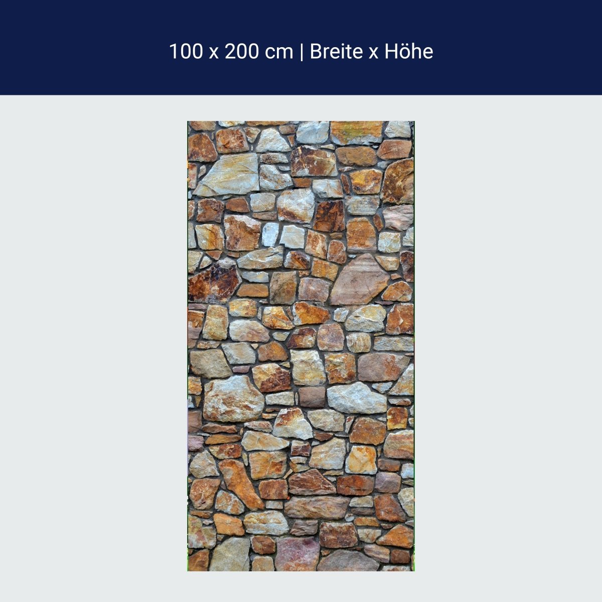 Türtapete Steinmauer aus Natursteinen M0936