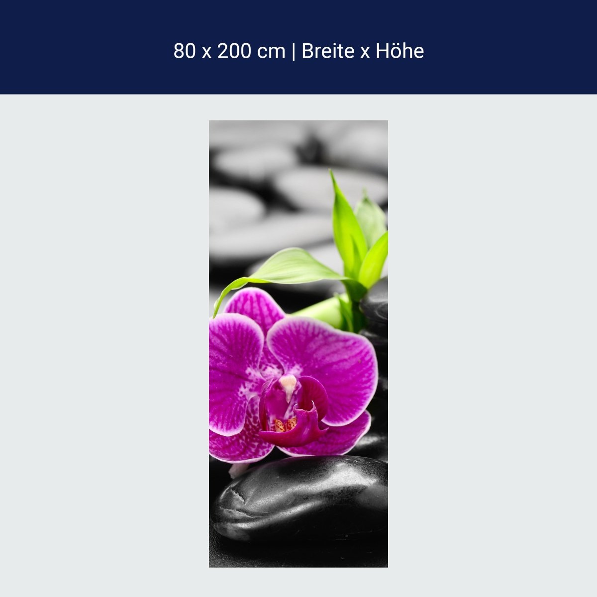 Türtapete Zen Basaltsteine und Orchidee M0954
