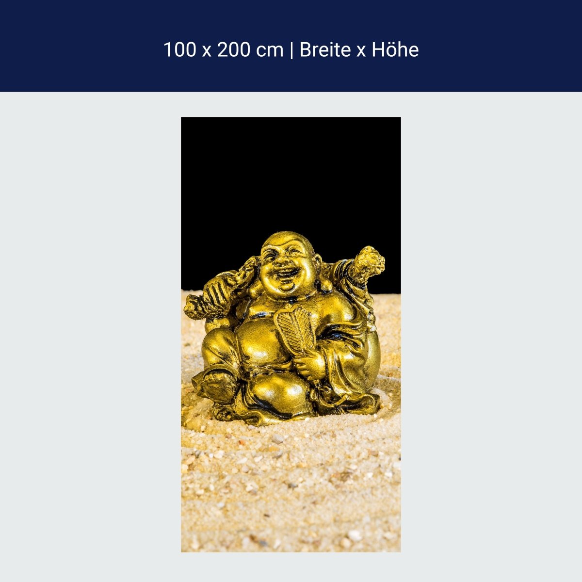 Duschwand Goldener Buddha im Zen-Kreis M0956
