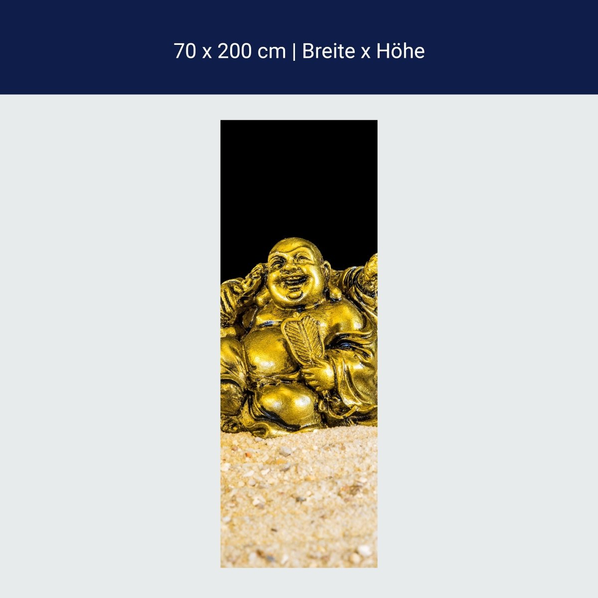 Duschwand Goldener Buddha im Zen-Kreis M0956